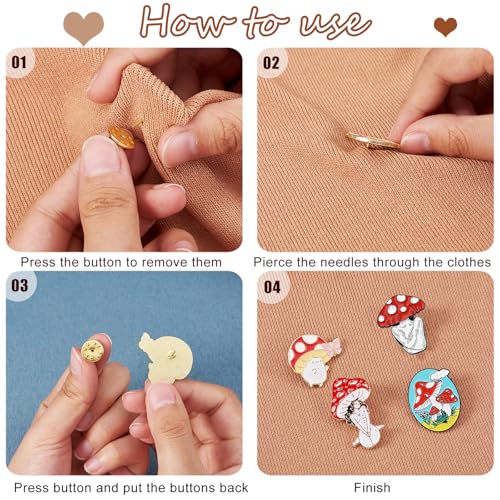 Ornaland Mushroom Enamel Pin Set Cartoon Mushroom Label Brooches Accessory for Jackets Backpacks Badges Brooches Badges Clothes Jackets Hats3