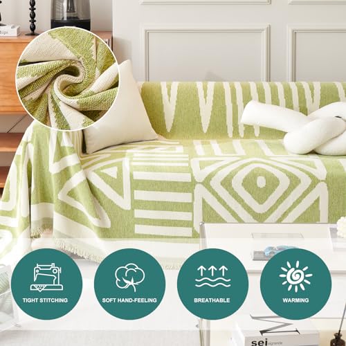 VanderHOME Multifunctional Chenille Tassels Sofa Throw Blankets,Throws for Sofa Blanket Bed Throw for Bedroom Couch, Travel - Image 2