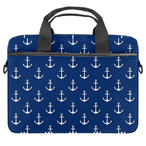 Sac bandoulière ordinateur 13-14.5 pouces à motif ancre marine