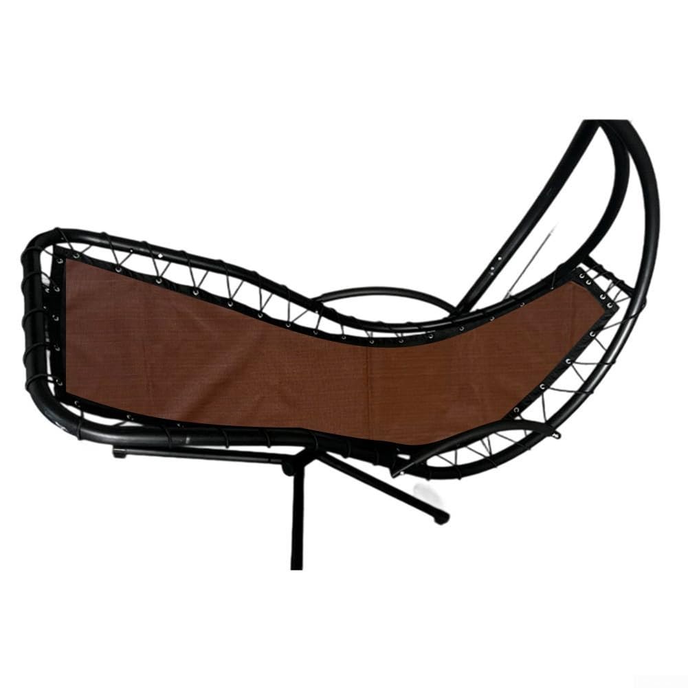 Tissu de rechange pour chaise longue d'extérieur - 64 x 197 x 23 cm - Tissu pour balancelle en textilène - Accessoire pour meubles de jardin (1 pièce sans poches) - Café