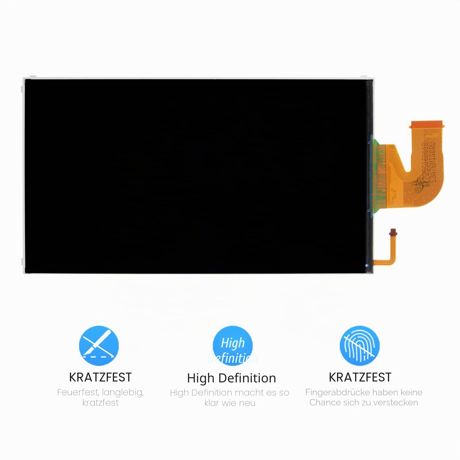 SRJTEK Für Nintendo Switch LCD Display Für Nintendo Switch Bildschirm Ersatz HAC-001 2017 1. erste Generation, Kostenlose gehärtete Folie, Klebstoff und Werkzeuge (Nicht enthalten Touchscreen)
