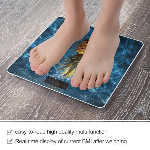 Báscula digital de baño con capacidad 400 lb y pantalla LCD miniatura 5
