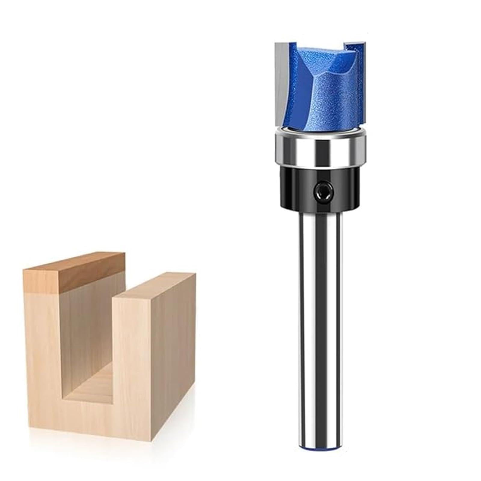 Router Bit, Router Bits for Wood Design All, Bearing Straight, 1/4 Inch for Various Wood Carving Projects, Router Bits for Woods Design All with Cutting Diameter 11.9mm Length-image-2