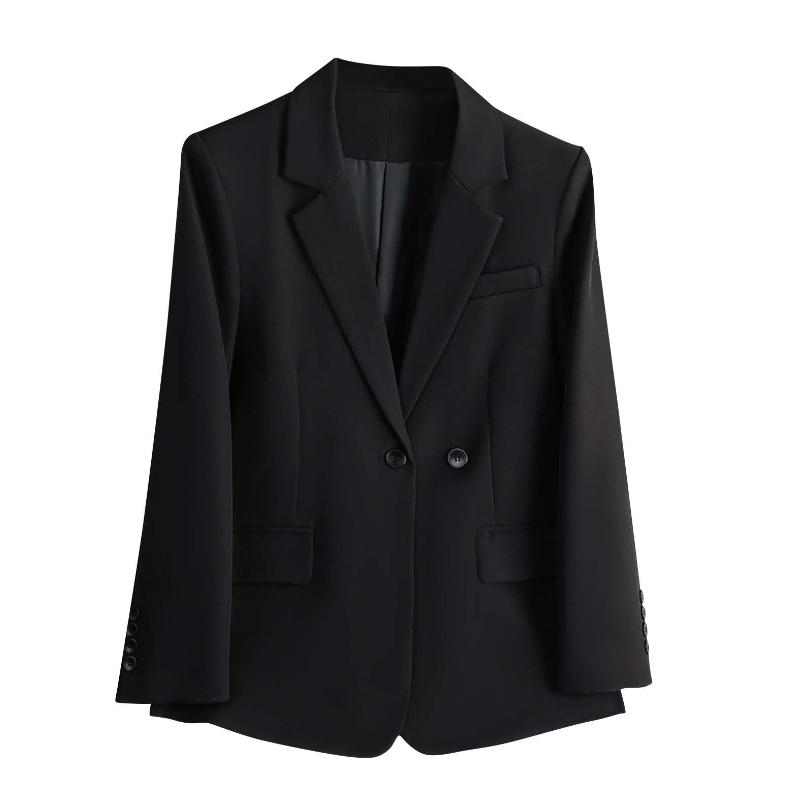 Womens Lapel 3 4 Sleeve Blazers Jackets Open Front Business Casual Blazer Slim Work Office Suit Jackets with