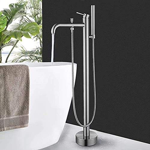 Kaphome KHFB01U Freestanding Bathtub Faucet Brushed Nickel,Stainless Steel Freestanding Floor Mounted Tub Filler,Bath Tub Faucet thumb #6