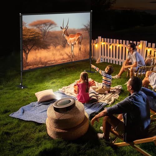 Projector Screen and Stand 120 Inch