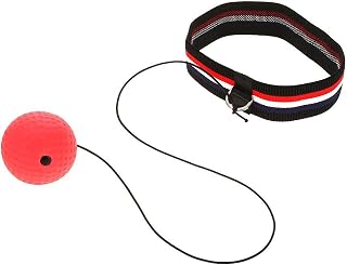 Boxing Reflex Ball, Boxing Speed Headband Ball with Punching Ball on String for Reflex Speed Training(Red Headband)