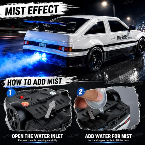 Image of Zest 4 Toyz Remote Control Car Toy for Kids | RC Drift Racing Car with LED Head Light | 20Kmph, 50+ft Range 2.4GHz Remote | Rechargeable Battery | 4WD RC Drift Racing Car