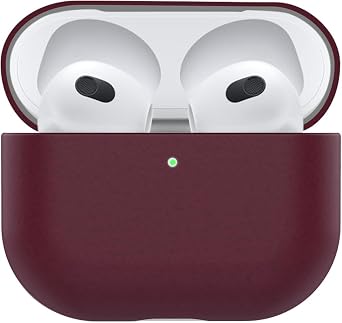 ARMOR Leather Case for AirPods (3rd Gen) (Bordeaux Red)