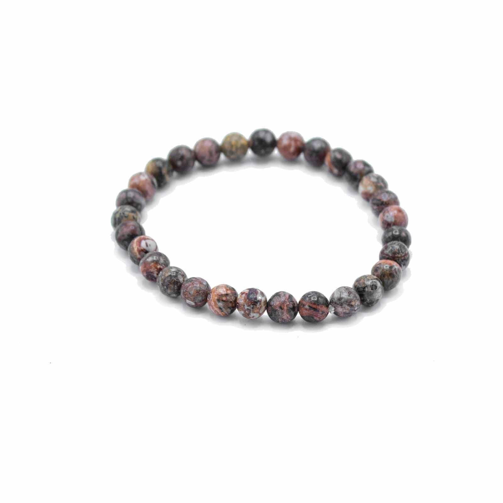 Ancient Wisdom Gemstone Bracelets - 12 Unique Designs for Positive Energy & Healing | Genuine Crystal Stone Bracelets for Manifesting a Good Life (Leopard Skin - Courage)