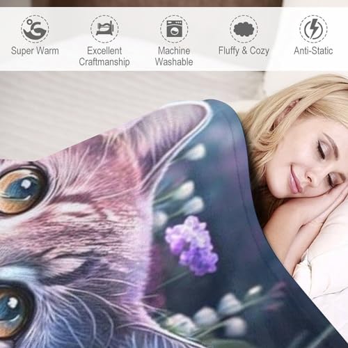 Couverture polaire chat : douceur et réconfort pour des nuits douillettes - 4