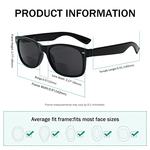 Eyekepper Classic Bifocal Sunshine Readers Bifocal Sunglasses Men Women3