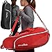 Athletico 6 Racquet Tennis Bag | Padded to Protect Rackets & Lightweight | Professional or Beginner Tennis Players | Unisex Design for Men, Women, Youth and Adults (Black)