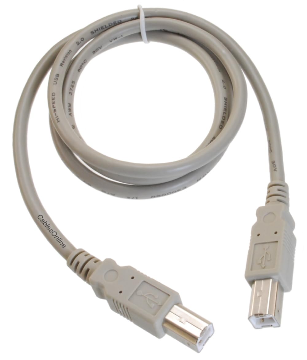 Amazon.com: CablesOnline, 3 feet USB 2.0 Type-B Male to Type-B