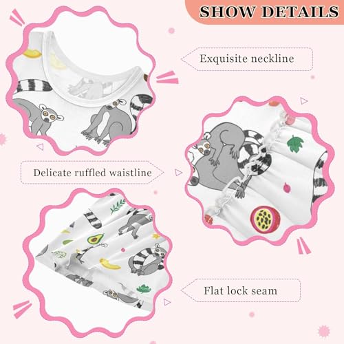 Girl Sleeveless Dress Summer Tank Play Top Sundress Outfit Novelty Pattern 2T-8T 6