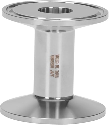 DERNORD Tubo de carrete sanitario, 34 de pulgada de diámetro exterior, 2 pulgadas de longitud, acero inoxidable 304, abrazadera triple de 1.5