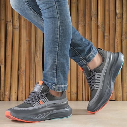 Image of Centrino Sporty Sneakers for Man | Shoes for Men Stylish | Casual Lightweight Lace-Up Canvas Walking Shoes | Cushioned Insole | Breathable Comfortable Anti-Skid | Mens Sports Shoes for Daily Outings (6830)