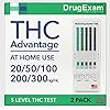 2 Pack – DrugExam THC Advantage Made in USA Multi Level Marijuana Home Urine Test Kit. Highly Sensitive THC 5 Level Drug Test Kit. Detects at 20 ng/mL, 50 ng/mL, 100 ng/mL, 200 ng/mL and 300 ng/mL (2)