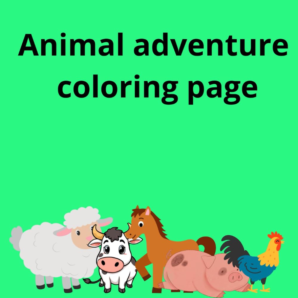 Animal adventure coloring page: Animal adventure
