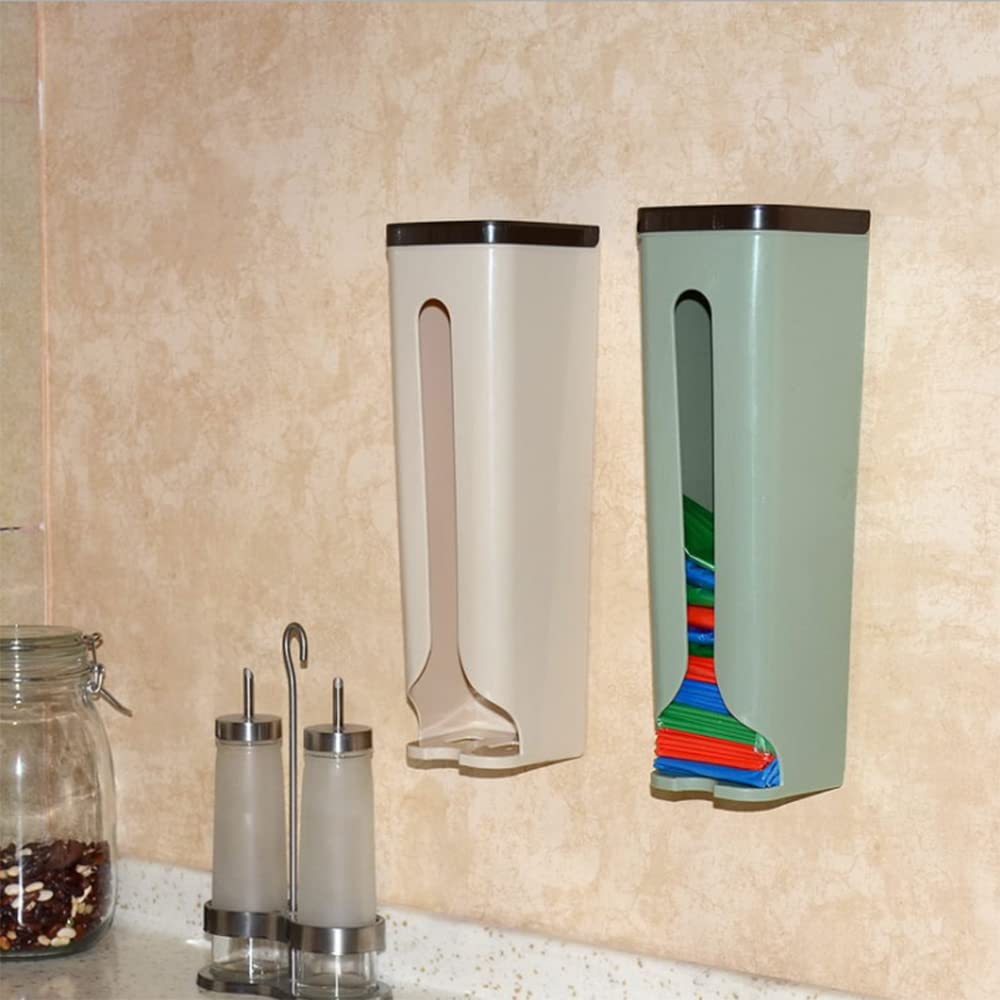 Soporte para bolsa de plástico, soporte para pared, bolsa de almacenamiento de basura, dispensador de bolsas de basura para cocina, hogar, baño (color E)