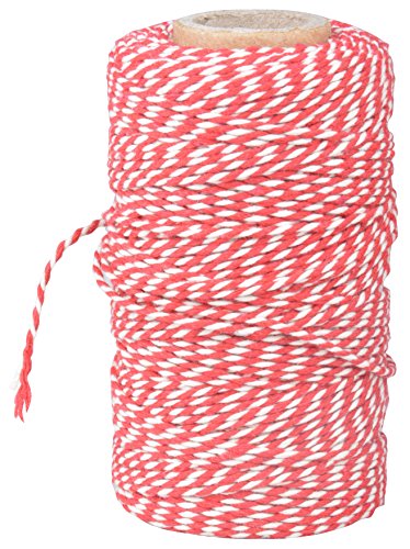 Esschert's Design C2058 100 m Striped Cooking String, Red/White