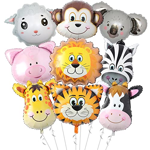 18Pcs Safari Birthday Decorations Balloon. Jungle Safari Animals Balloons Kit For Kid Birthday Party.jungle Safari Animals Theme Party Decoration.zoo Balloons- #TOP9
