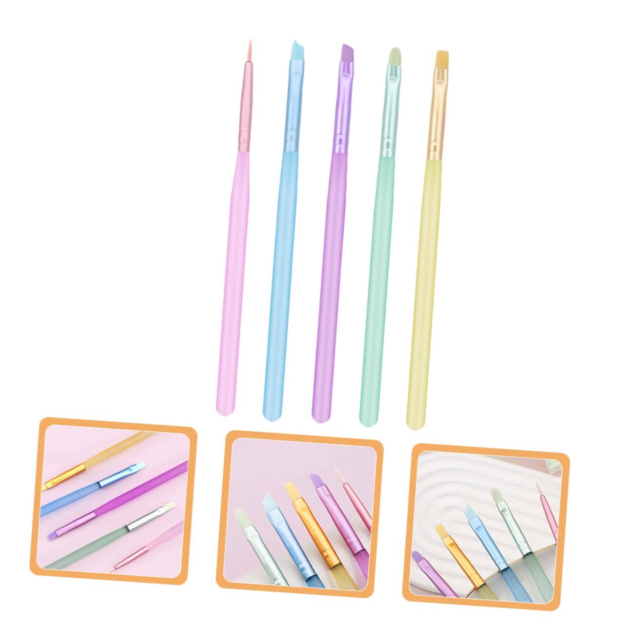 Healvian 25pezzi Pennelli Per Nail Art Professionali Strumenti Per Manicure e Decorazione Unghie Gel Facili Da Usare e Duraturi Perfetti Per Uso Domestico e Salone