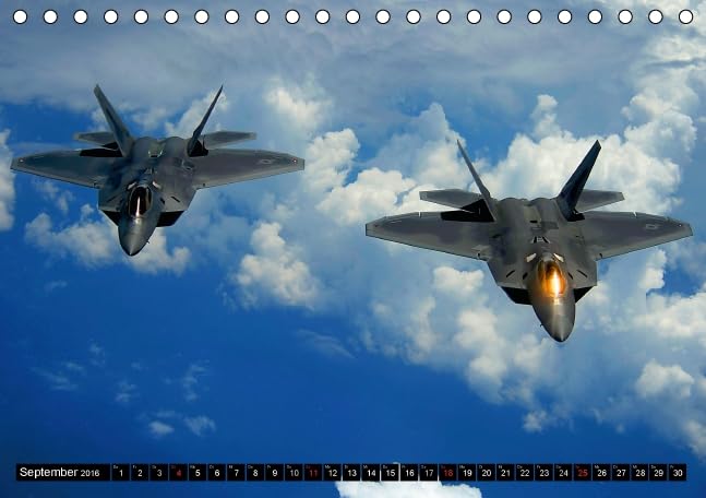 Kampfjets • U.S. Aircraft (Tischkalender 2016 DIN A5 quer): Die moderne Luftwaffe der USA (Monatskalender, 14 Seiten) (CALVENDO Technologie)