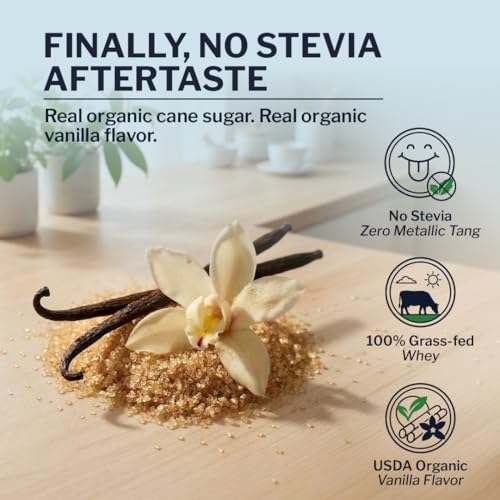 Image of Opportuniteas Grass Fed Vanilla Whey Isolate Protein Powder - 22g Protein, Heavy-Metal Tested, Organic Vanilla Flavor, No Stevia, Non-GMO, Hormone-Free, Sourced from Ireland, 5lb