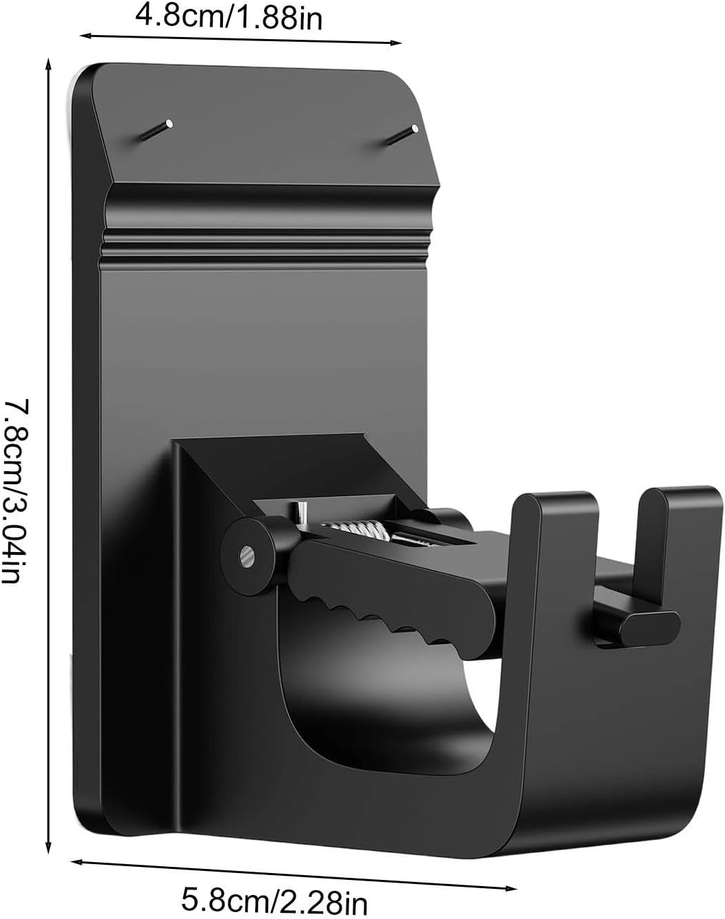 No Drill Brackets, Drapes Pole Holder, 5.8x7.8x4.8cm Dimensions, Bathroom Curtain Support, Heavy Duty Hardware, Window Fixture Mount, for Kitchen Bedroom Living Dorm Laundry Room
