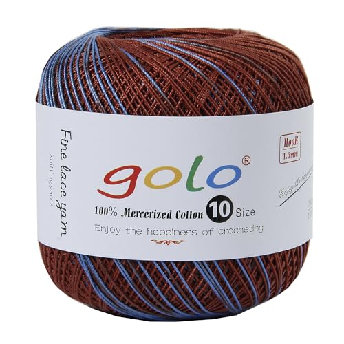 Image of golo Crochet Thread Size10 Space-Dyed Yarn for Hand Knitting D608