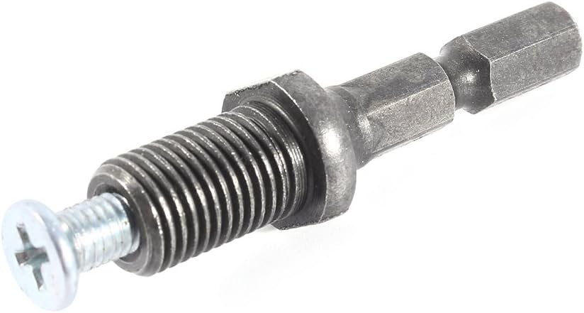 Hilitand Drill Chuck Adapter, Electric Hammer Drill Chuck for Impact Driver Hex Shank Thread 3/8" 24UNF with Screw