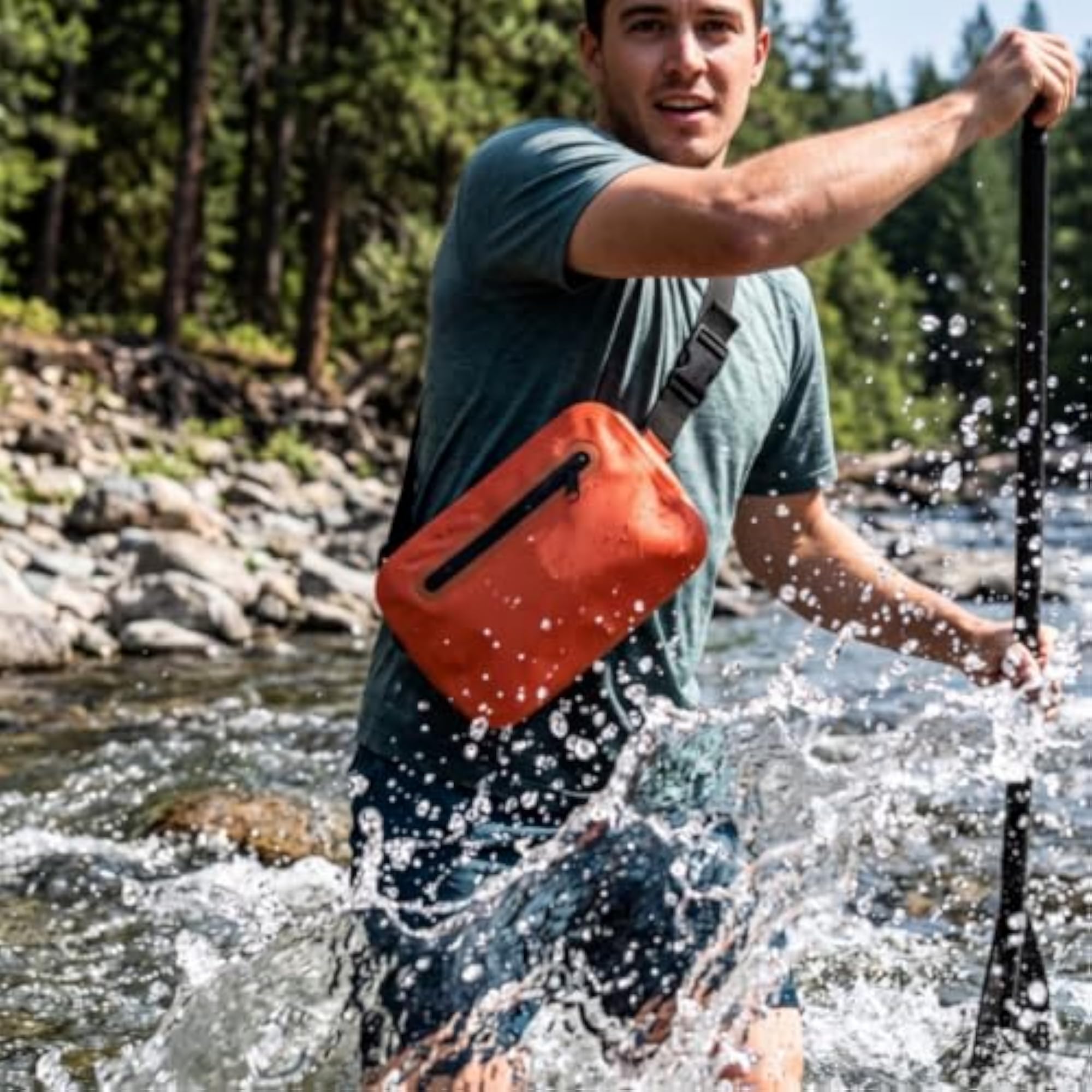 Compact Waterproof IPX6 Sling Bag for Travelers
