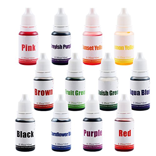 12 Colors Liquid Soap Dye Kit Food Grade Skin Sa in Pakistan