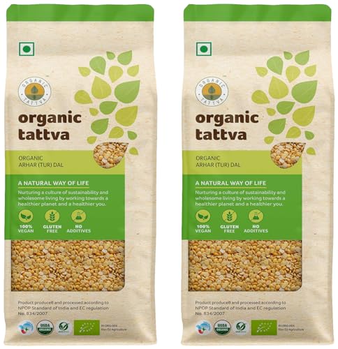 Image of Organic Tattva Toor Dal, 1kg (Pack of 2)