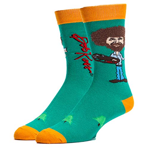 OoohYeah Men s True Bob Ross Novelty Funny Socks