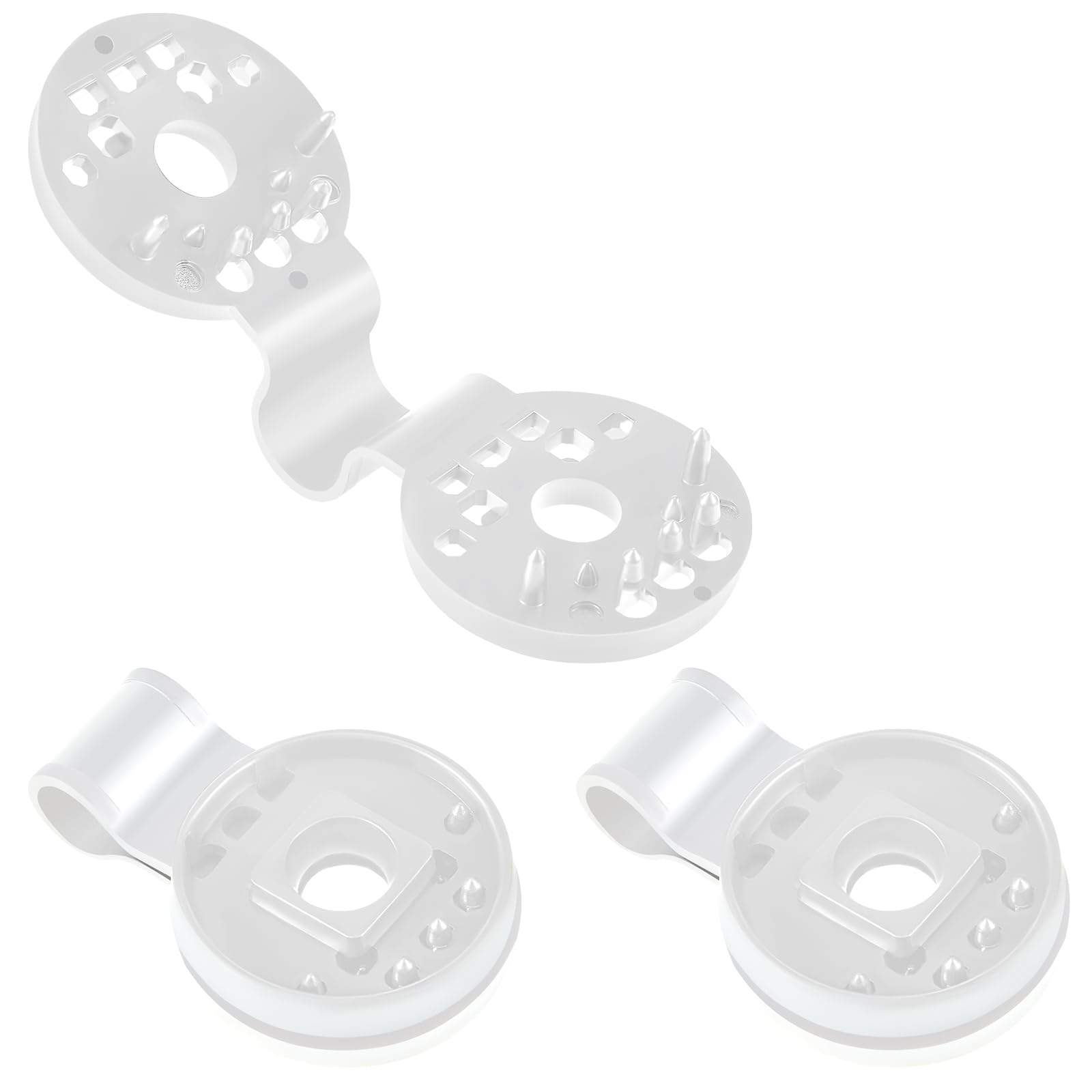 Frienda 30 Pieces Round Shade Cloth Plastic Clip Reusable Heavy Duty Sunshade Fabric Net Fixing Clip Attachment and Placement for Sun Shade Net Anti