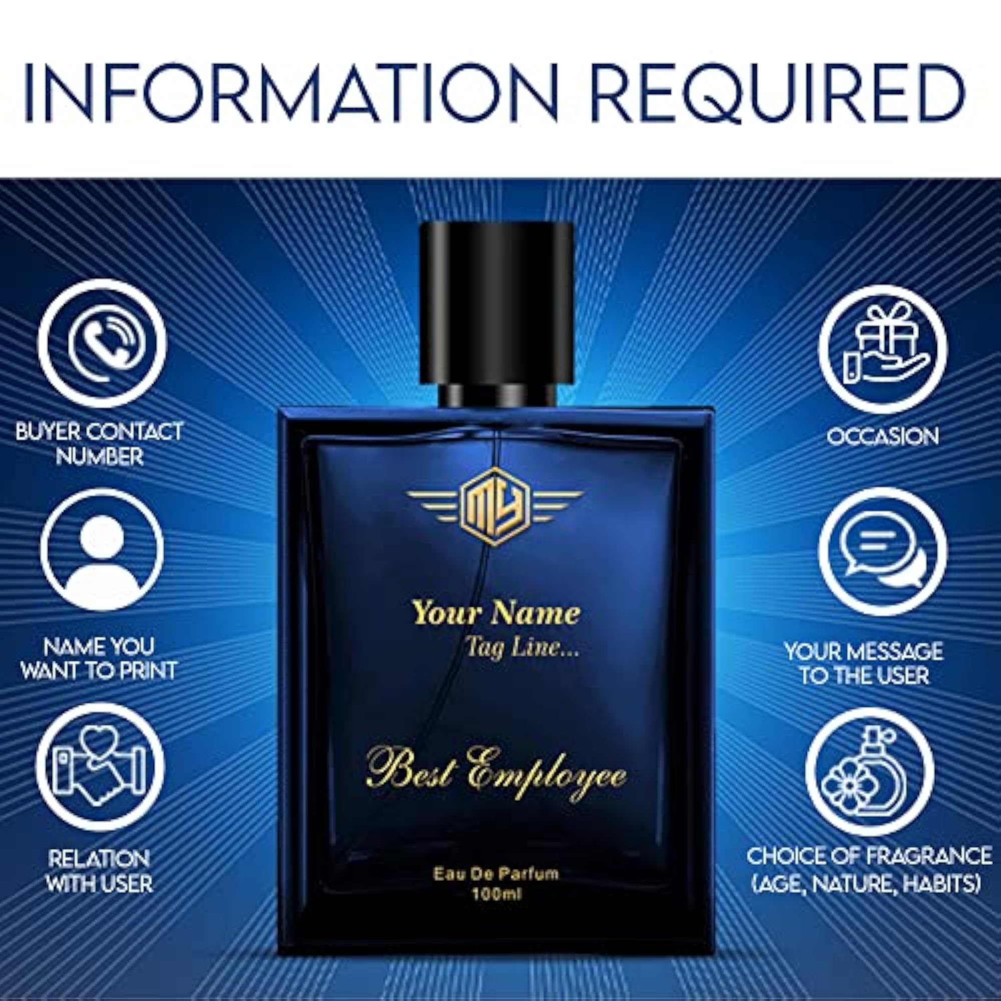 Personalized Perfume 100ml, Customized Fragrance for Men & Women