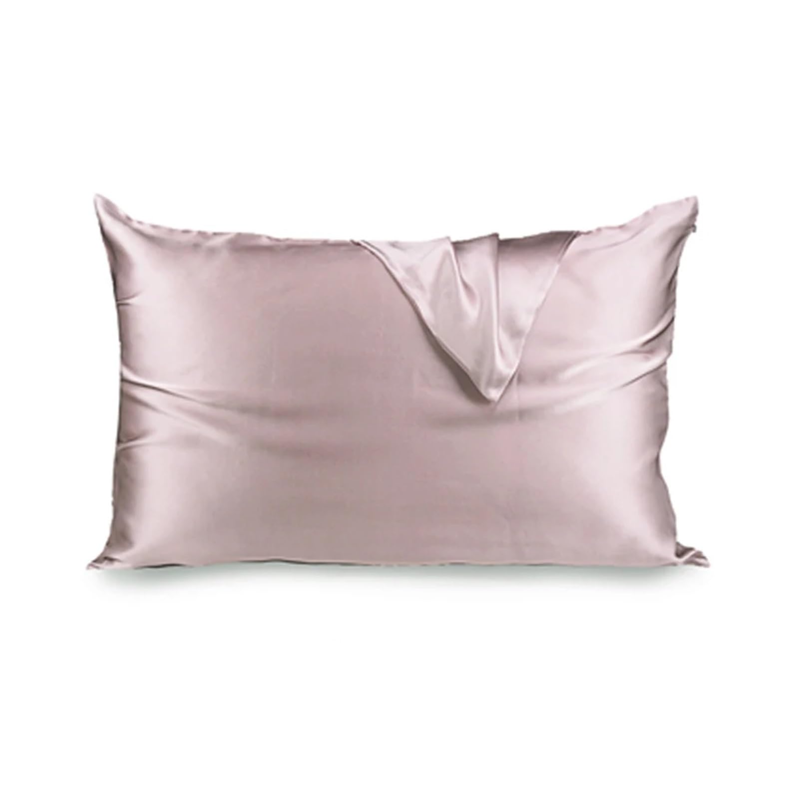 Fundas de Almohada de Seda, Funda De Almohada Seda Morera Natural Pura, 19 Momme, Cremallera Oculta, Salud La Piel del Cabello, Varios Tamaños(Lotus Pink,Japan 43x63cm)