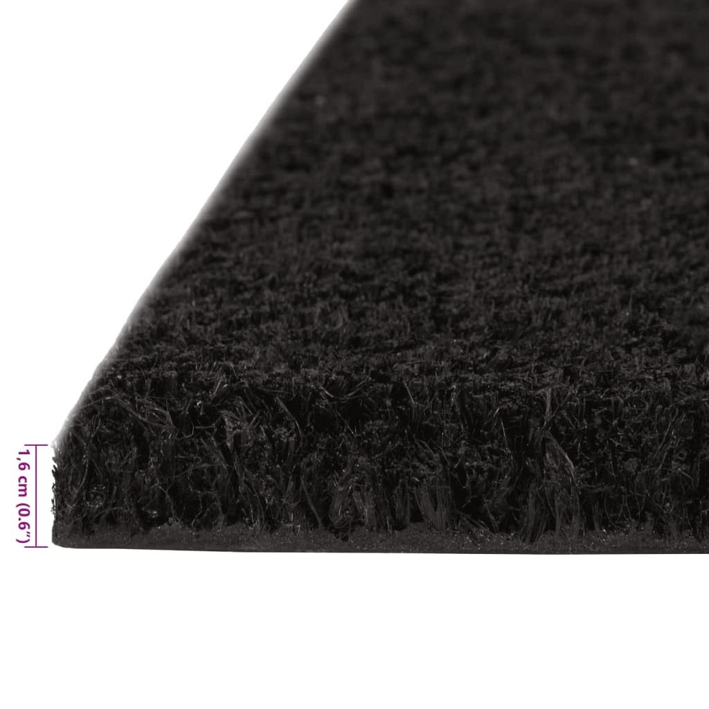 vidaXL Tapis de Porte 5 pcs Noir 40x60 cm Fibre de Coco touffeté, paillasson d'entrée, Tapis de Sol, paillasson d'extérieur, Tapis d'entrée