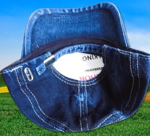Image of Men's & Women's Unisex Denim Cap (Blue Black Free Size) (Pack of 1)