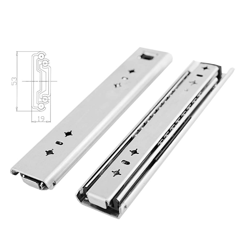 Drawer Runners, Heavy Duty Drawer Slides 3 Fold Full Extension Runners 250mm-1150mm 2 Pack(250mm(10inch))