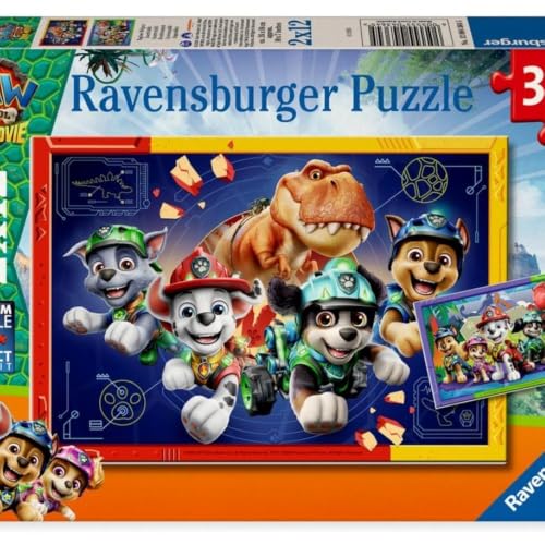 Ravensburger Kinderpuzzle 3x49 Teile - Paw Patrol 3 Dino Movie