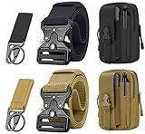 Tactical Belt Military Gun Belts Rigger Webbing with Heavy-Duty Quick-Release Buckle and EDC Molle...