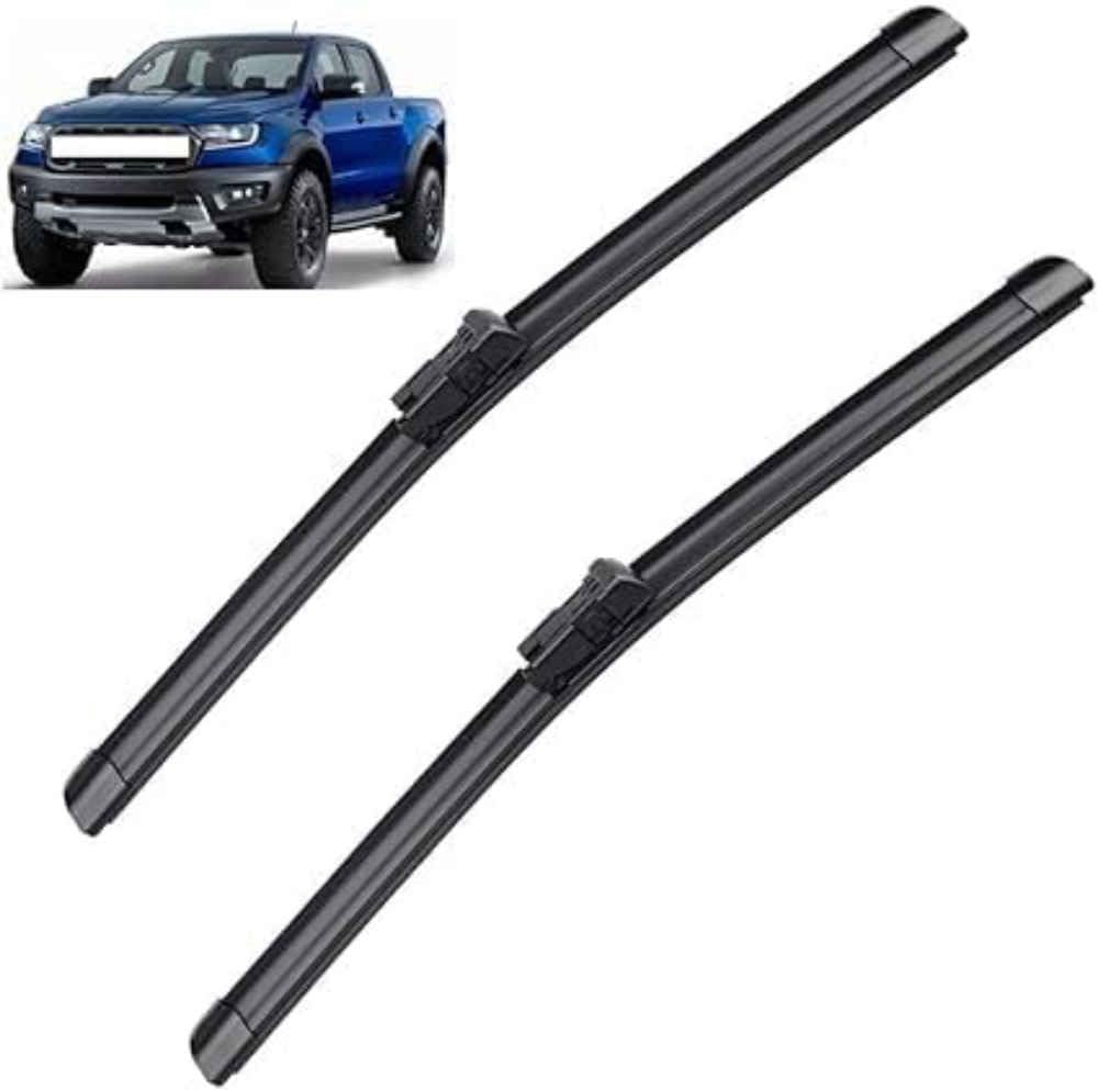 NYSLDSCO Premium Exact Fit Windscreen Wiper Blades for Ford Ranger 2016-2023 Durable Natural Rubber Easy Fit for a Quiet and Streak Free Wipe
