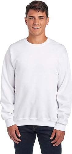 Jerzees NuBlend 50/50 Polaire Crew 227 g, Sweat - Blanc, XXXL