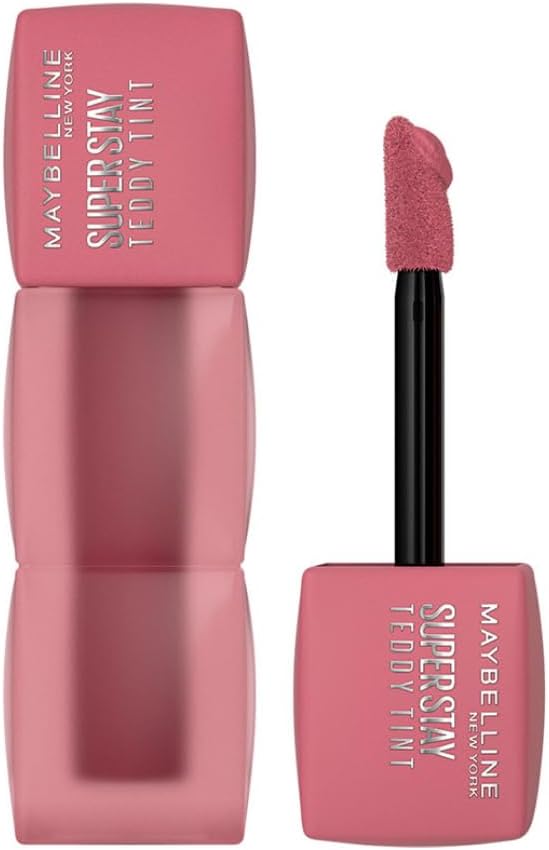 Maybelline New York Super Stay Teddy Tint - Lip and Cheek Color, Knee High, 5ml | Teddy Soft Matte up to 12Hr | Multi Use | Comfortable Long wear formula |Buildable |Natural flushed look in one swipe