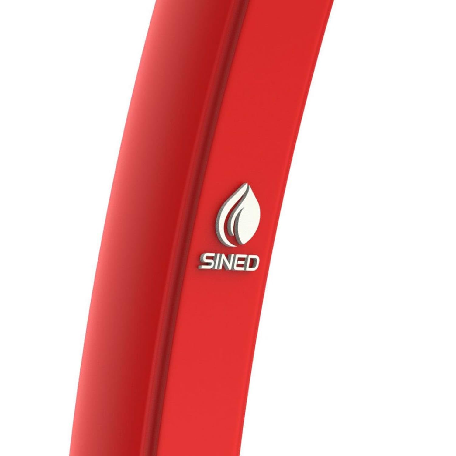 Sined Sole Ducha Solar Curvada de Polietileno HD con rociador y lavapiés de 22 l, Rojo