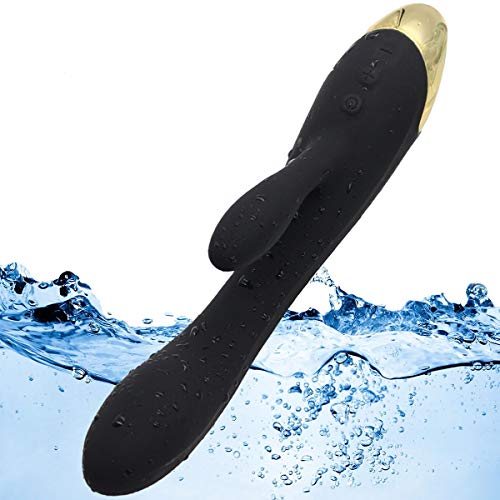 Massagers Snow Season Rabbi.t vibratÉ™r Waterproof Silicone for Við›ð«ð’‚ð­oð« ,ð–omâ„®ð§ with 10 Modes and 3 Speeds (Black)
