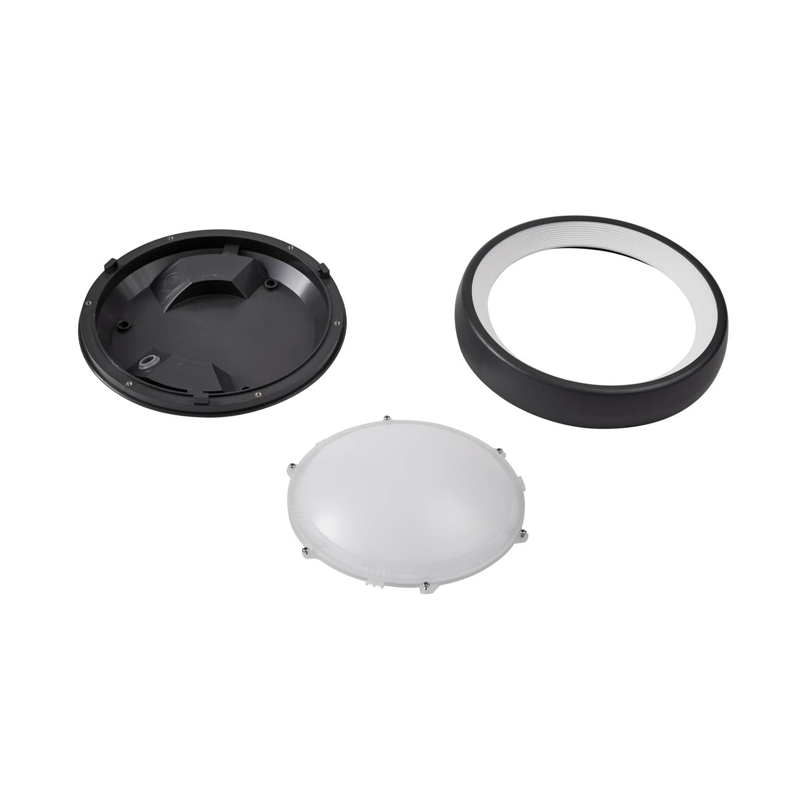 Lindby Plafoniere LED (Moderno) colore Nero, lampadina inclusa lampada da esterni per giardino terrazzo balcone e casa plafoniera